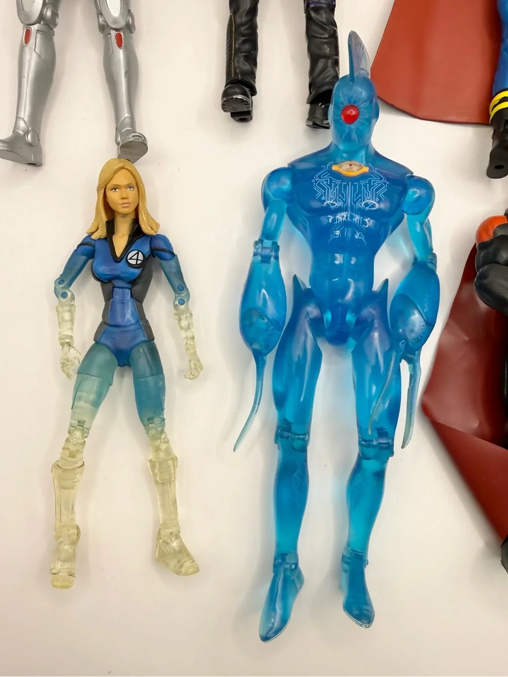 Vintage Y2K Marvel & DC Action Figure Toys Loose Lot of Six
